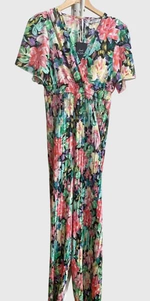 Combinaison-pantalon fleurie grande taille · XL / 42