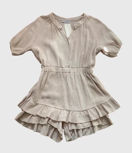 Combishort en double gaze de coton · Taille unique