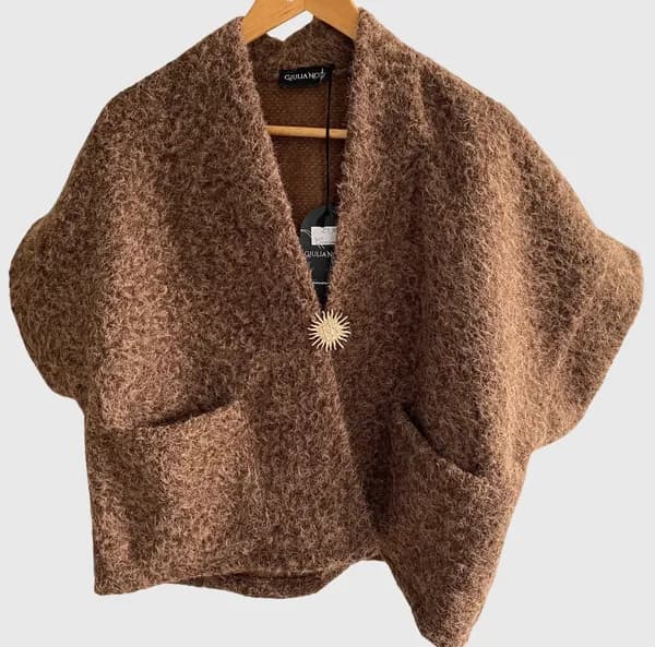 Veste courte kimono effet mohair · Taille unique