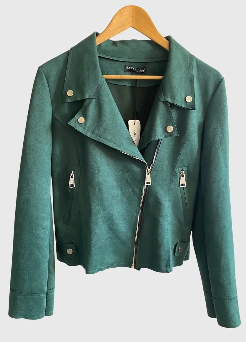 Veste perfecto en suédine · Vert
