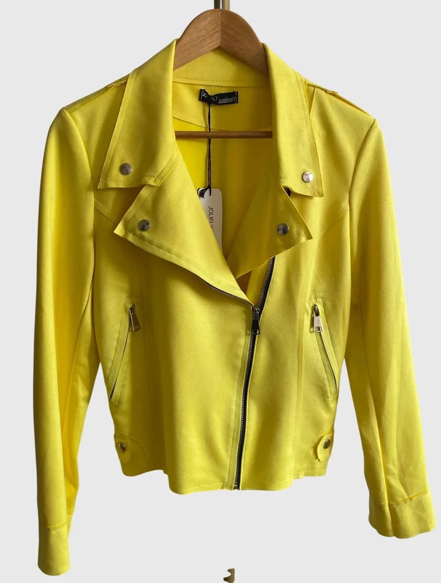 Veste perfecto en suédine · Jaune